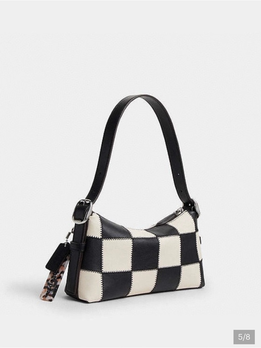 Coach Black and White Checker Shoulder Bag